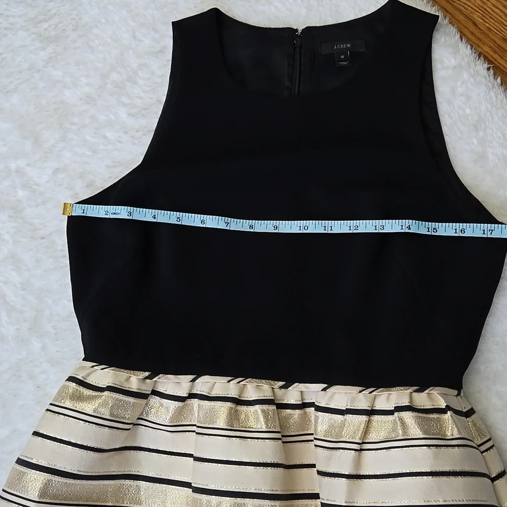 J. Crew Black/Gold Formal Dress, Womens Size 10 - Picture 4 of 10